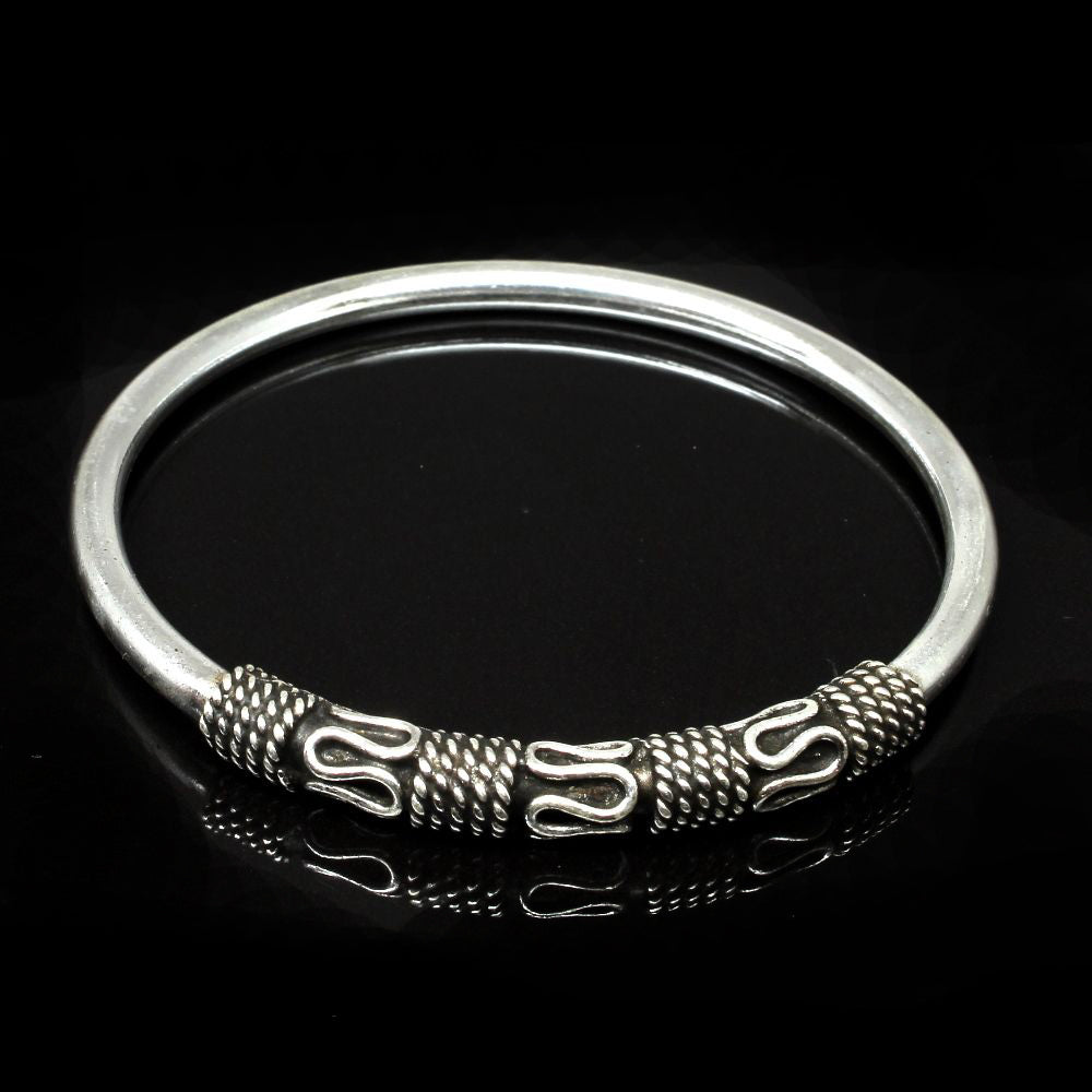 Silver Bangle Hollow Kids Bracelet