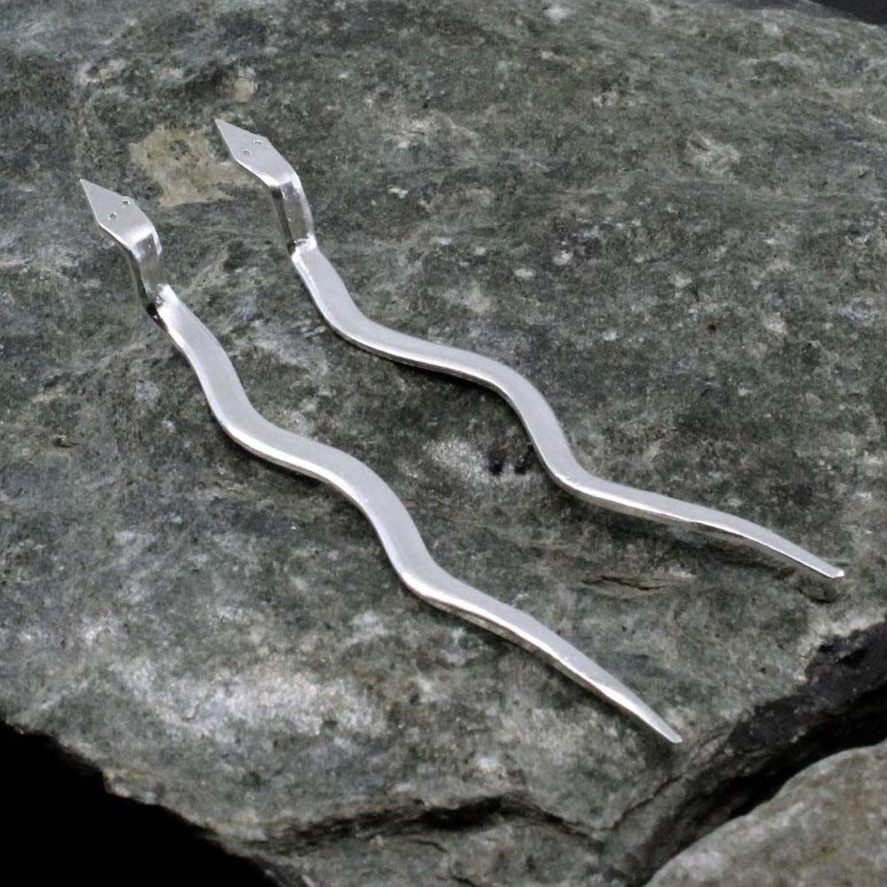 Real Silver Naag Naagin Meditation Pooja Snakes Pair