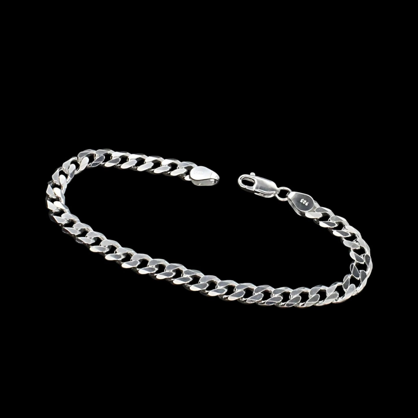 925 Sterling Silver amazing Cuban Link Men's Chain Bracelet 8.5"