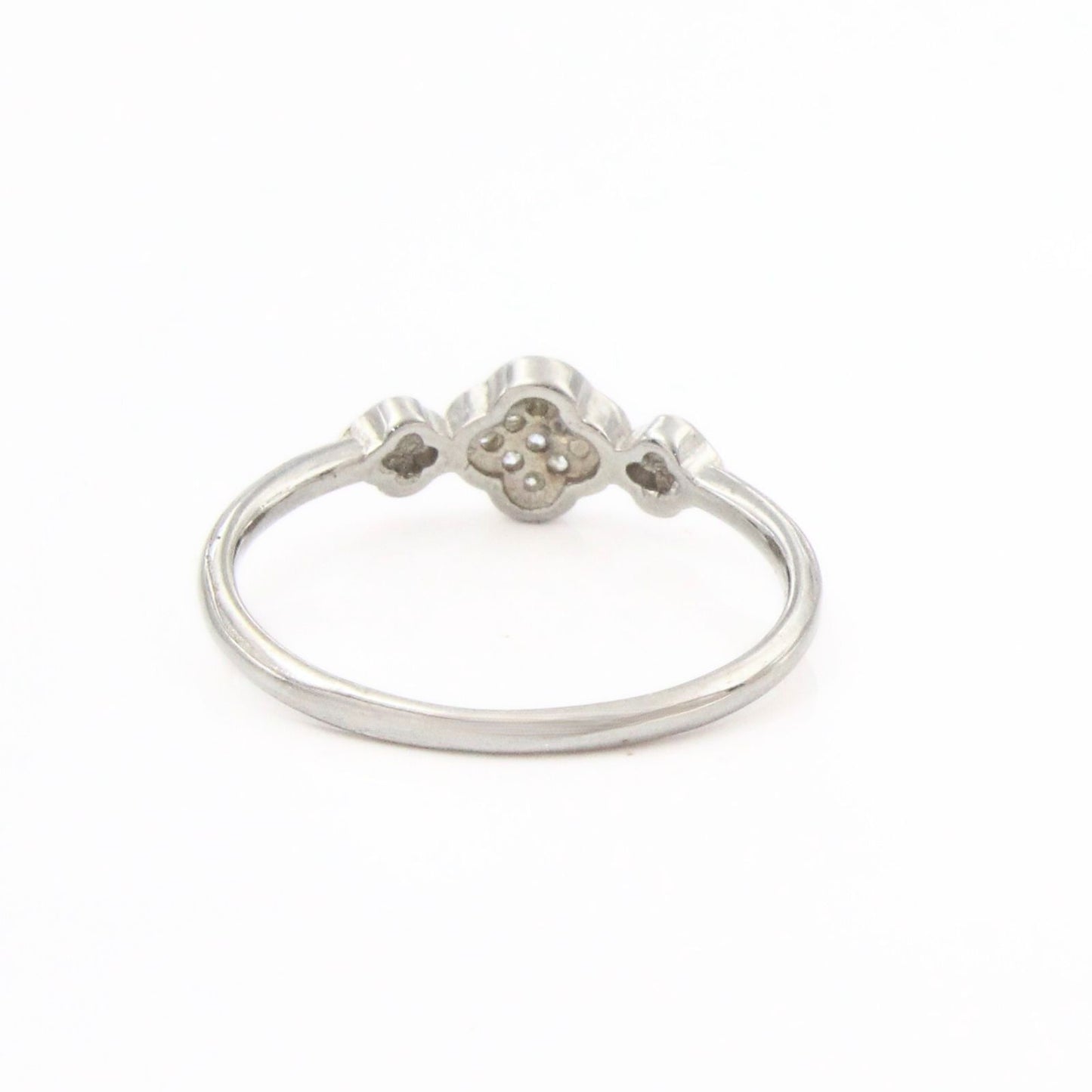 925 Real Silver Girlish Quatrefoil Ring