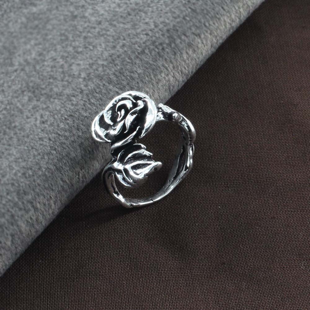 Real Sterling Silver Oxidized Women's ring