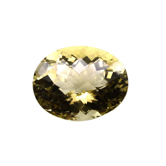 26.7Ct A+ NATURAL Lemon Quartz Oval Faceted Gemstone
