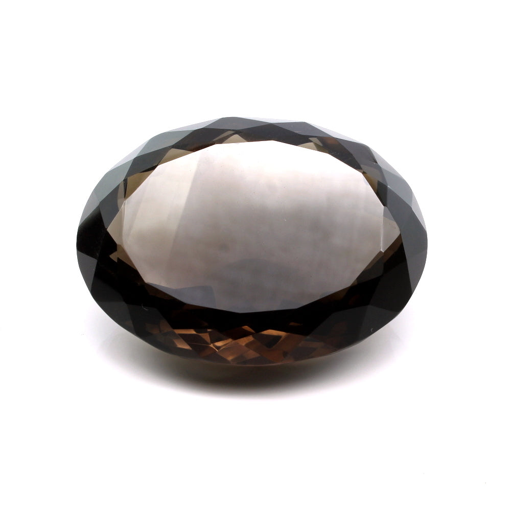 Natural Smoky Quartz Crystal Oval Gemstone