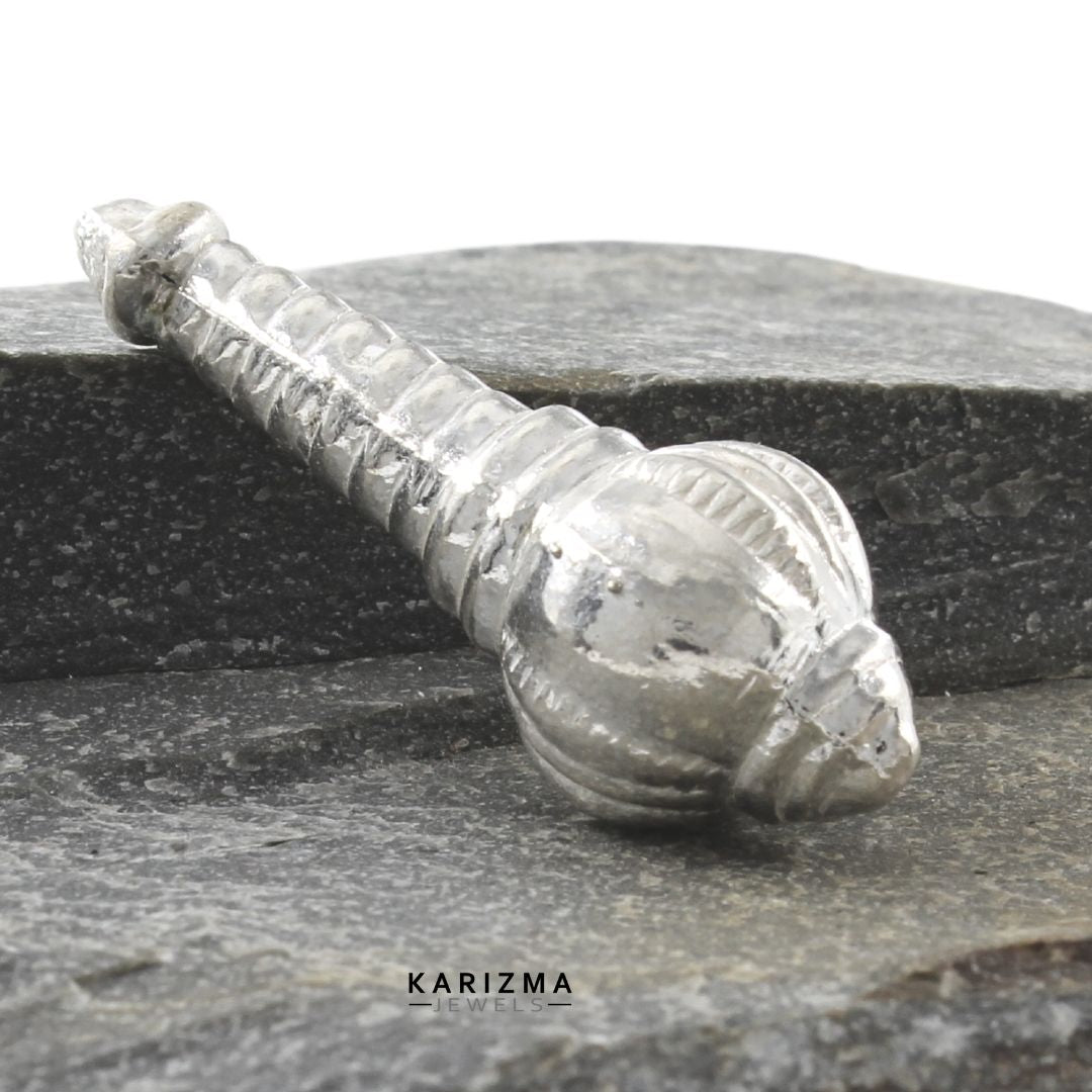 Real Silver Lord Hanuman Bajrangbali divine Gada/Mace for Lal kitab remedy