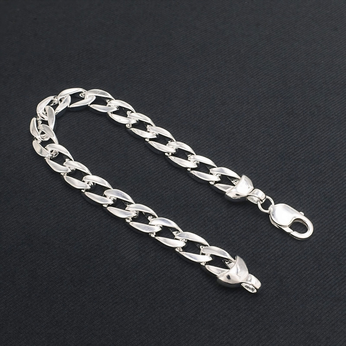925 Sterling Silver Men's Timeless Curb Chain Bracelet