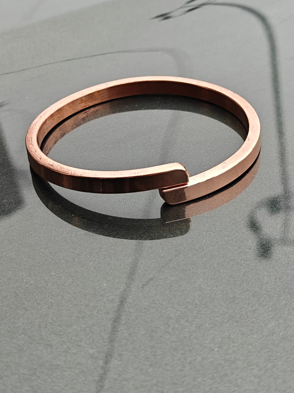 Pure Copper Men's Solid Adjustable cuff bracelet Kada
