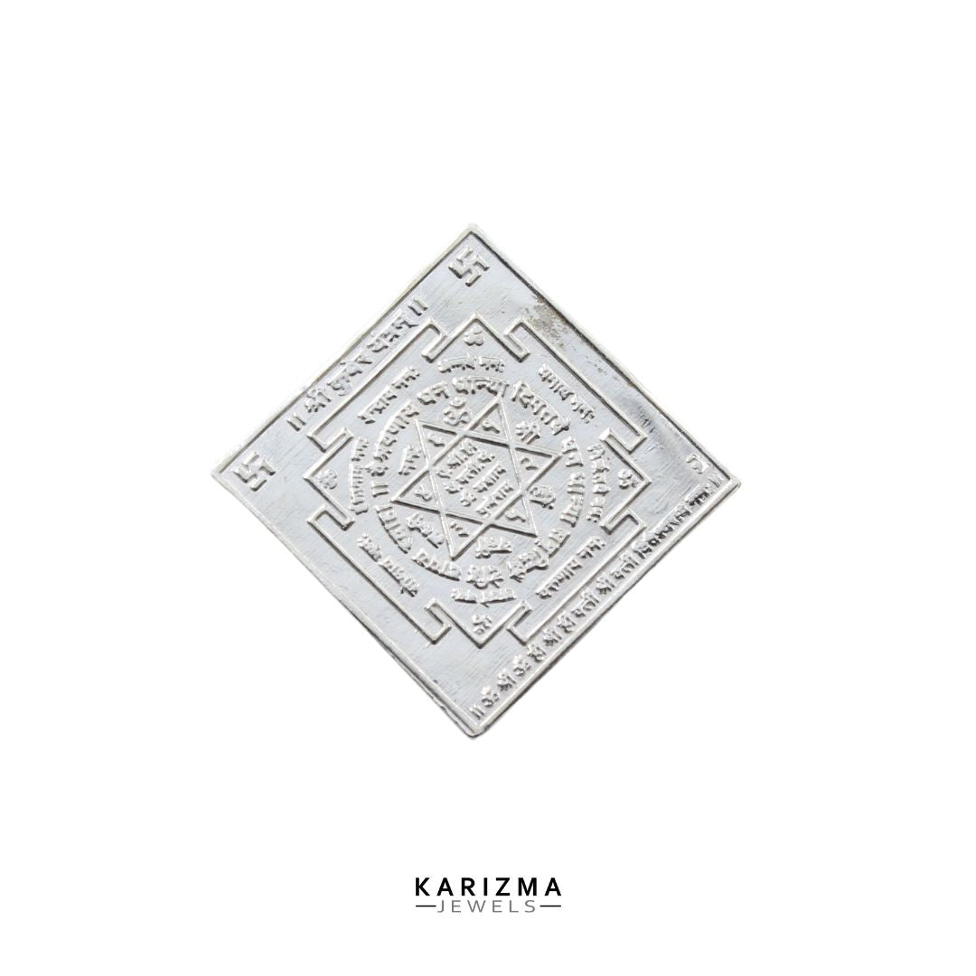 Real Silver Shree Kuber Yantra for Lal kitab red book and astrological remedie