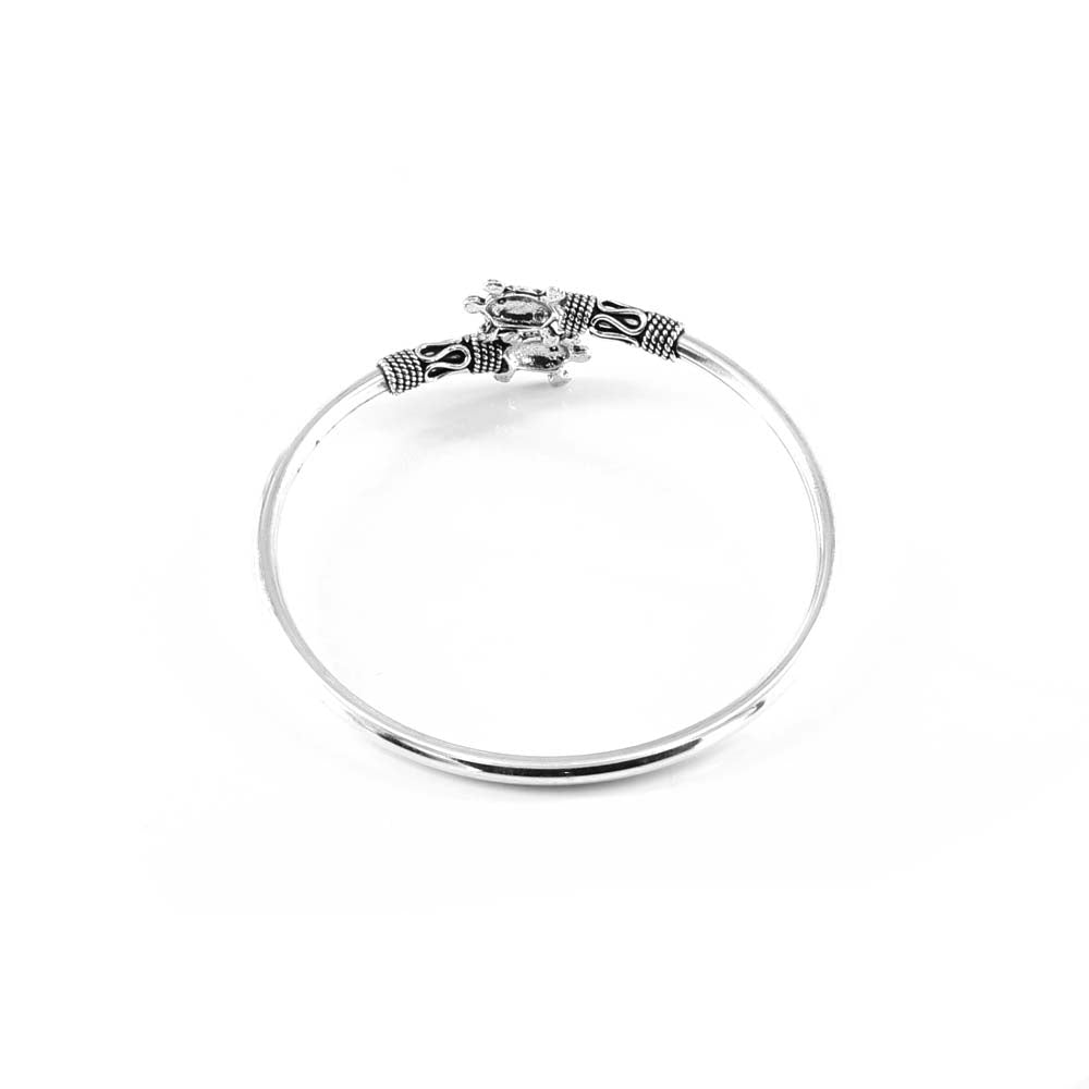 Pure 925 Silver Oxidized Bracelet Bangle - Single