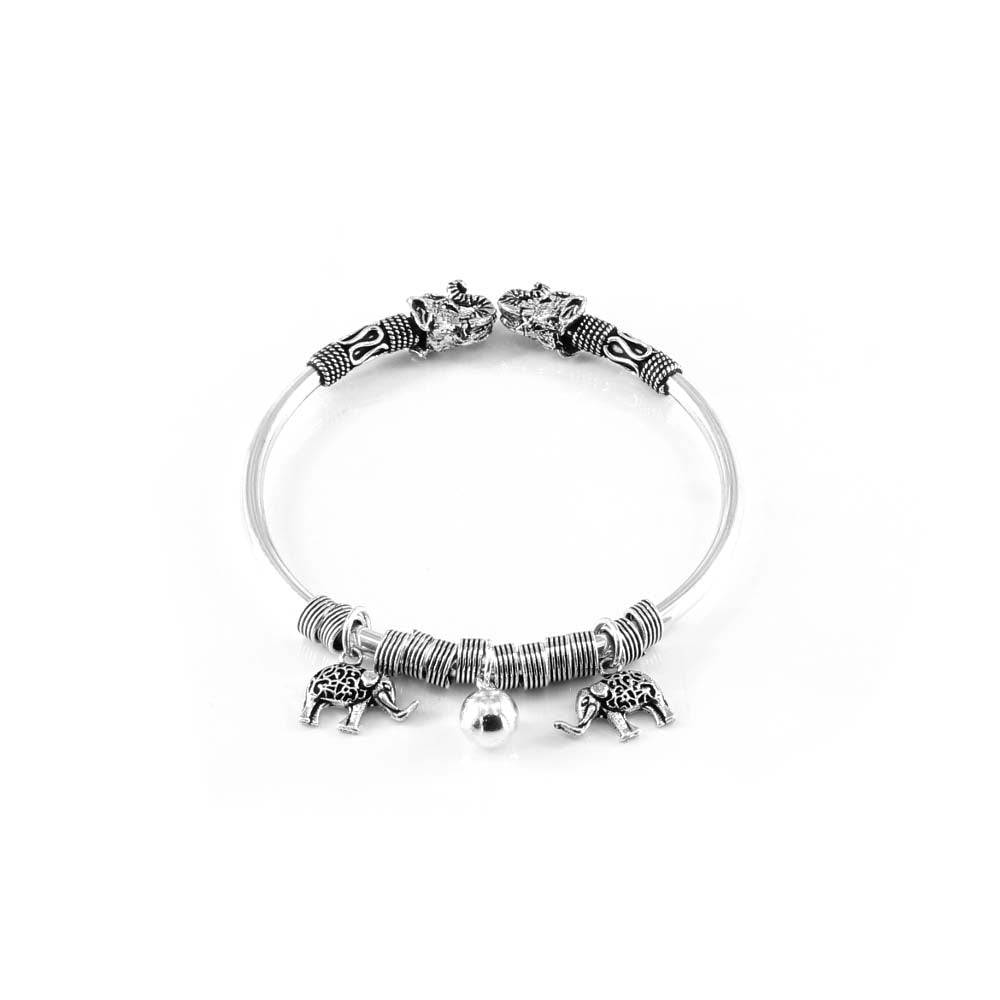 Real 925 Sterling Silver Oxidized Bracelet Bangle - Single