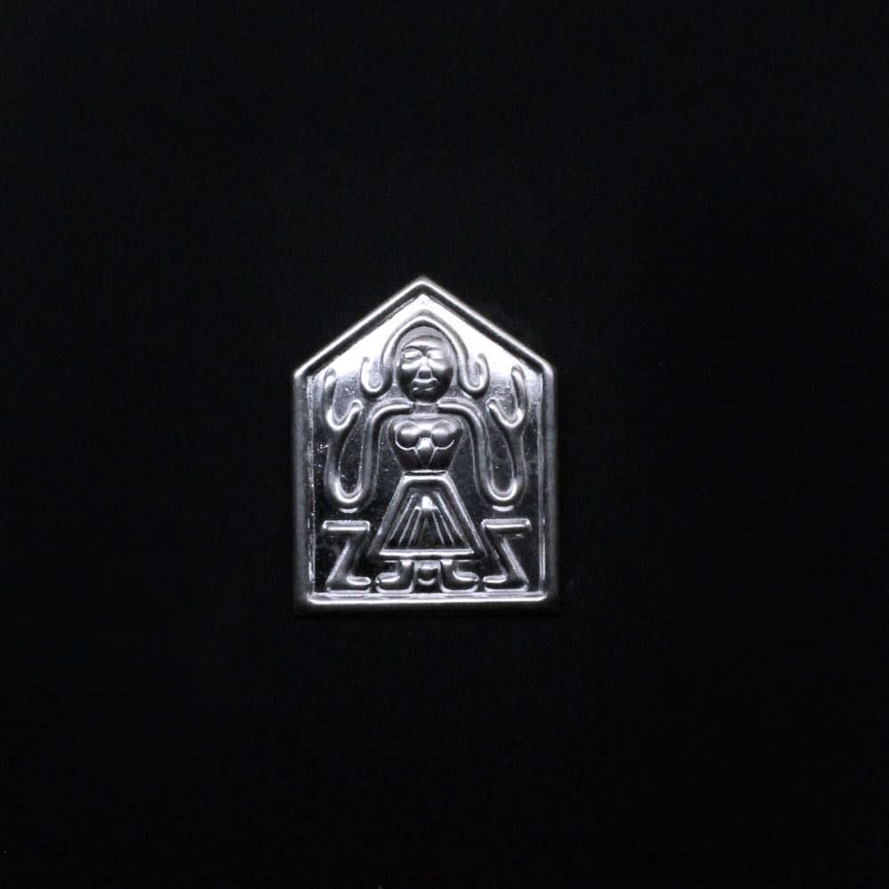 Real Silver Ahoi Mata figure embossed on plate for red book remedies