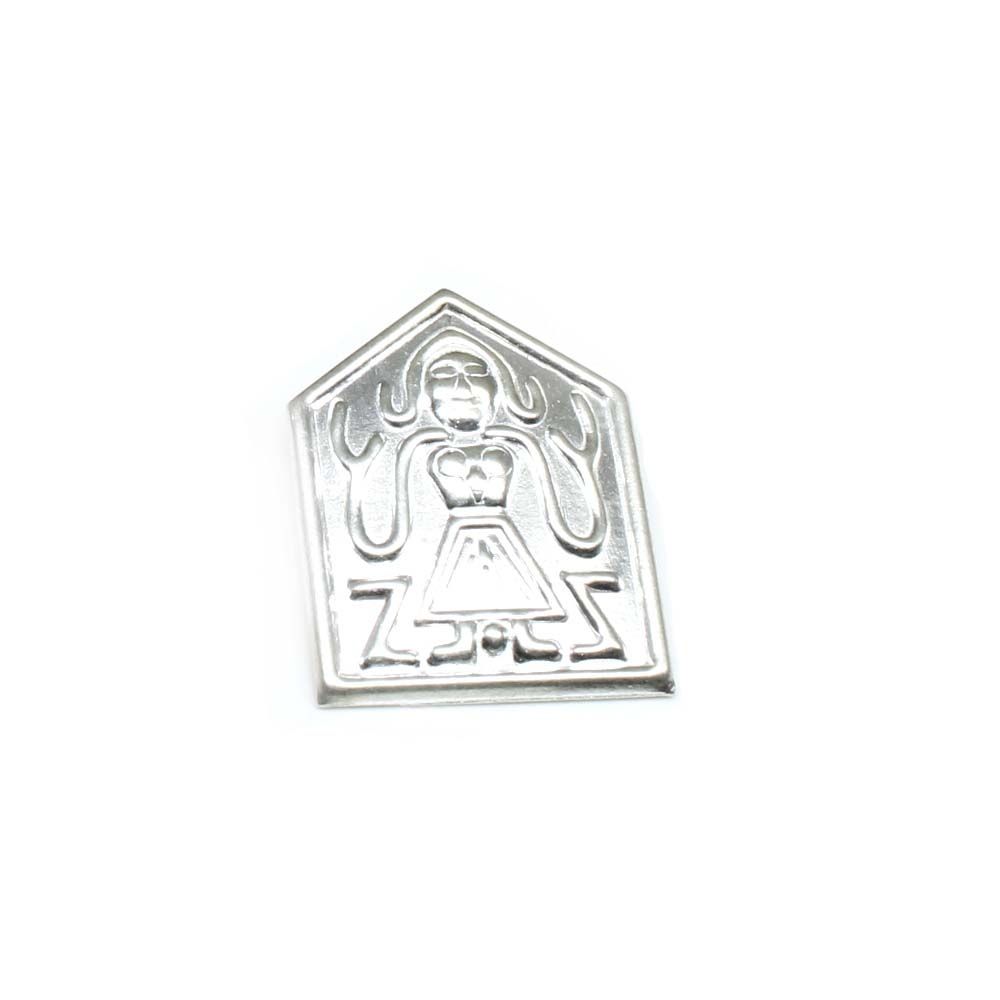 Real Silver Ahoi Mata figure embossed on plate for red book remedies