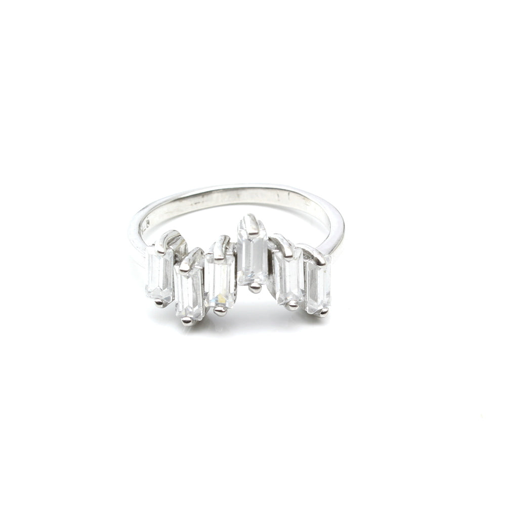 Real 925 Sterling Silver CZ women finger ring