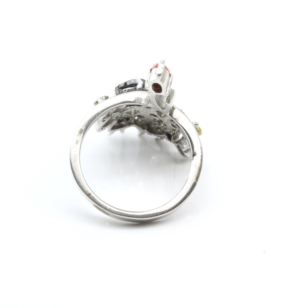 925 Sterling Silver Multi CZ women ring