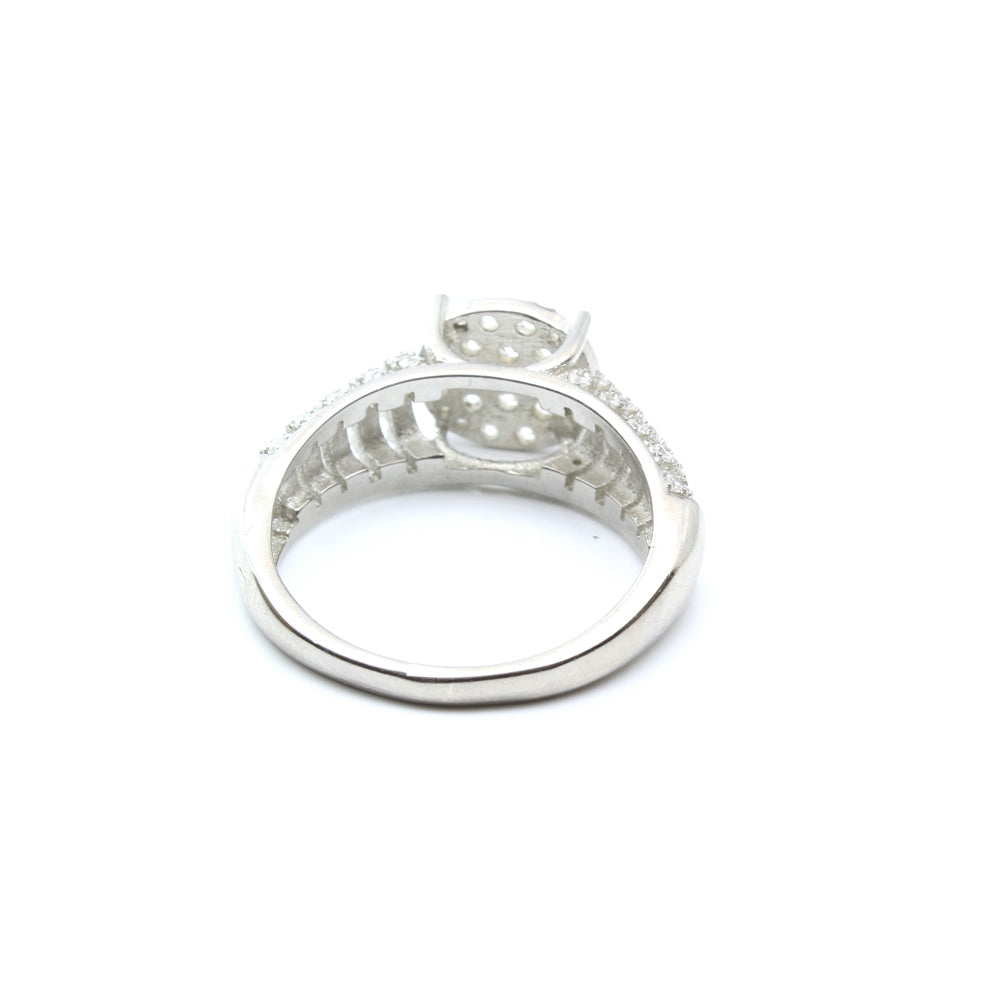 Real 925 Sterling Silver White CZ Women Ring