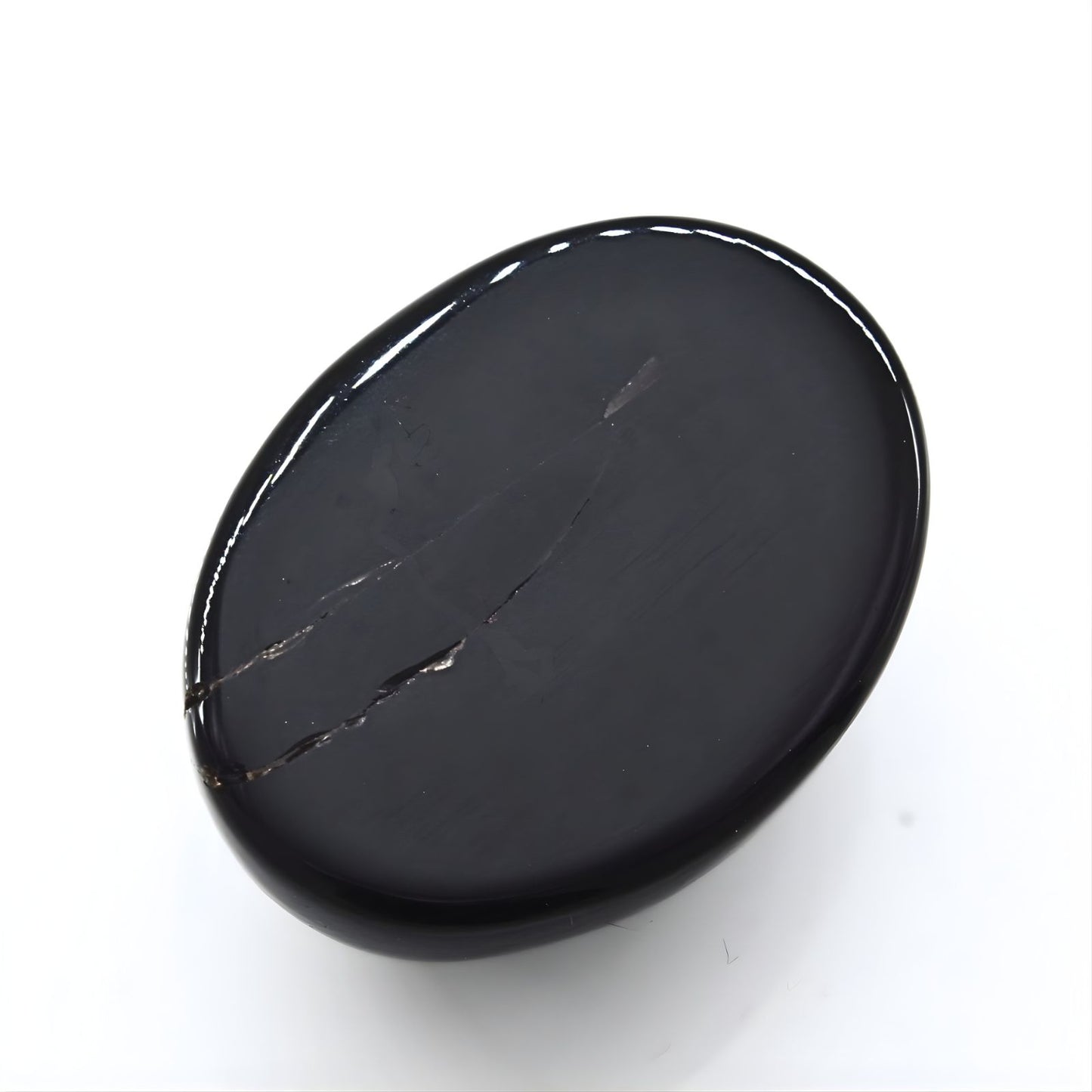 12.9Ct Natural Black and Grey Sulemani Hakik Oval Gemstone