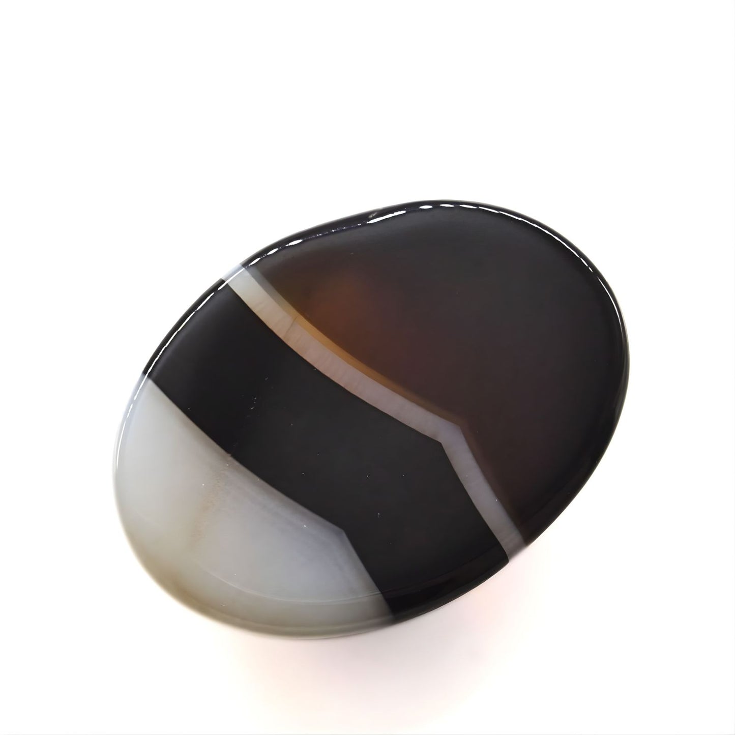11.8Ct Natural Black and Grey Sulemani Hakik Oval Gemstone