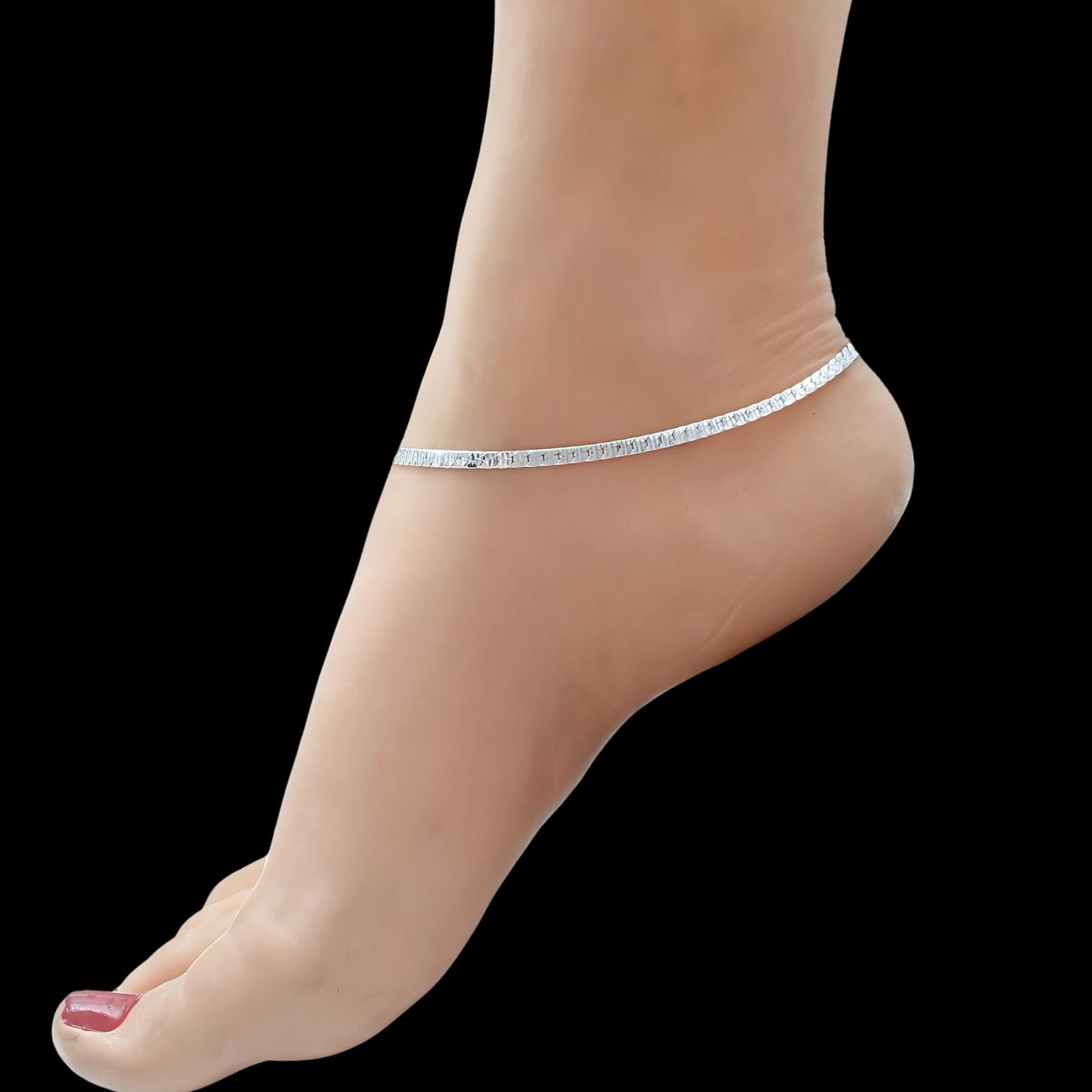 Real Silver women best Jhanjhar Anklet Pair 10.3"