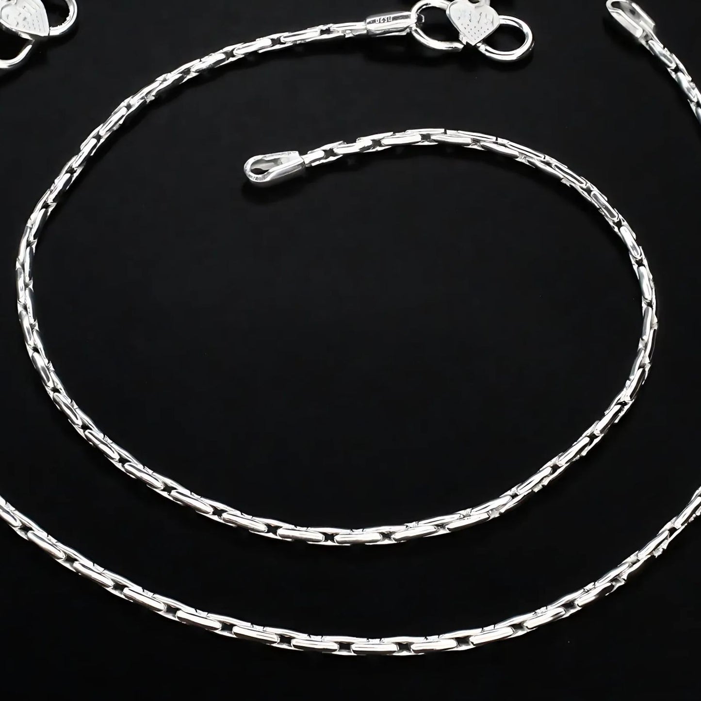 Real Silver women beach wear Payal Anklet Pair 10.3"