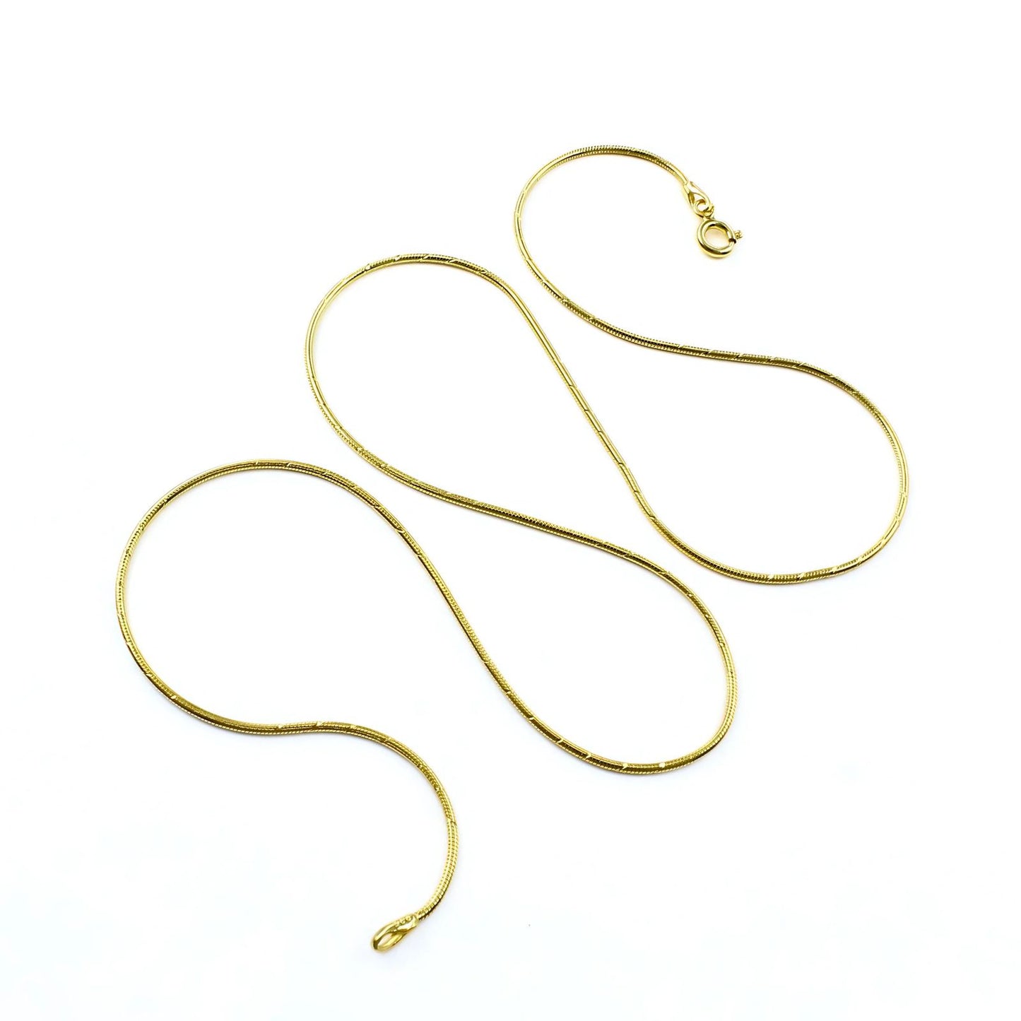 Excellent Gold Tone 925 Sterling Silver snake Neck Chain 18"