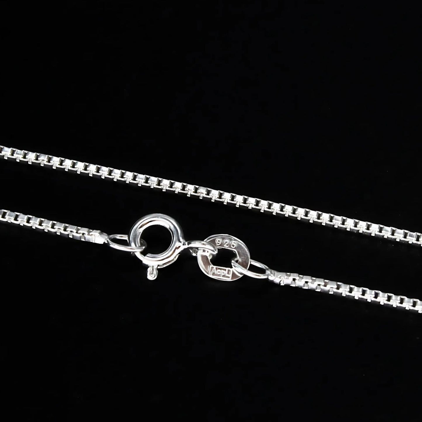 925 Sterling Silver box design Neck Chain 18"