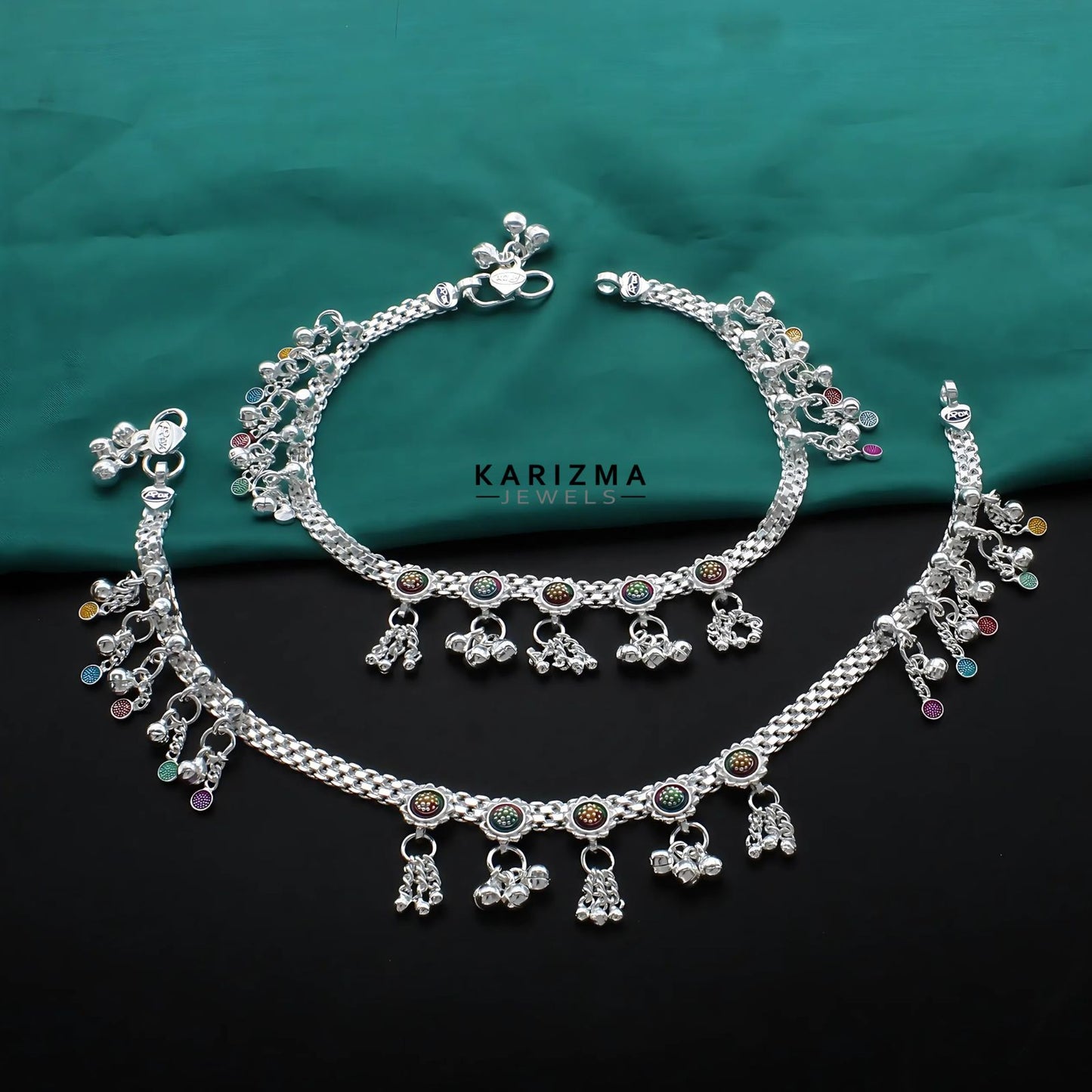 Real Sterling Silver women brides collection Anklet Ankle Bracelet 10.3"