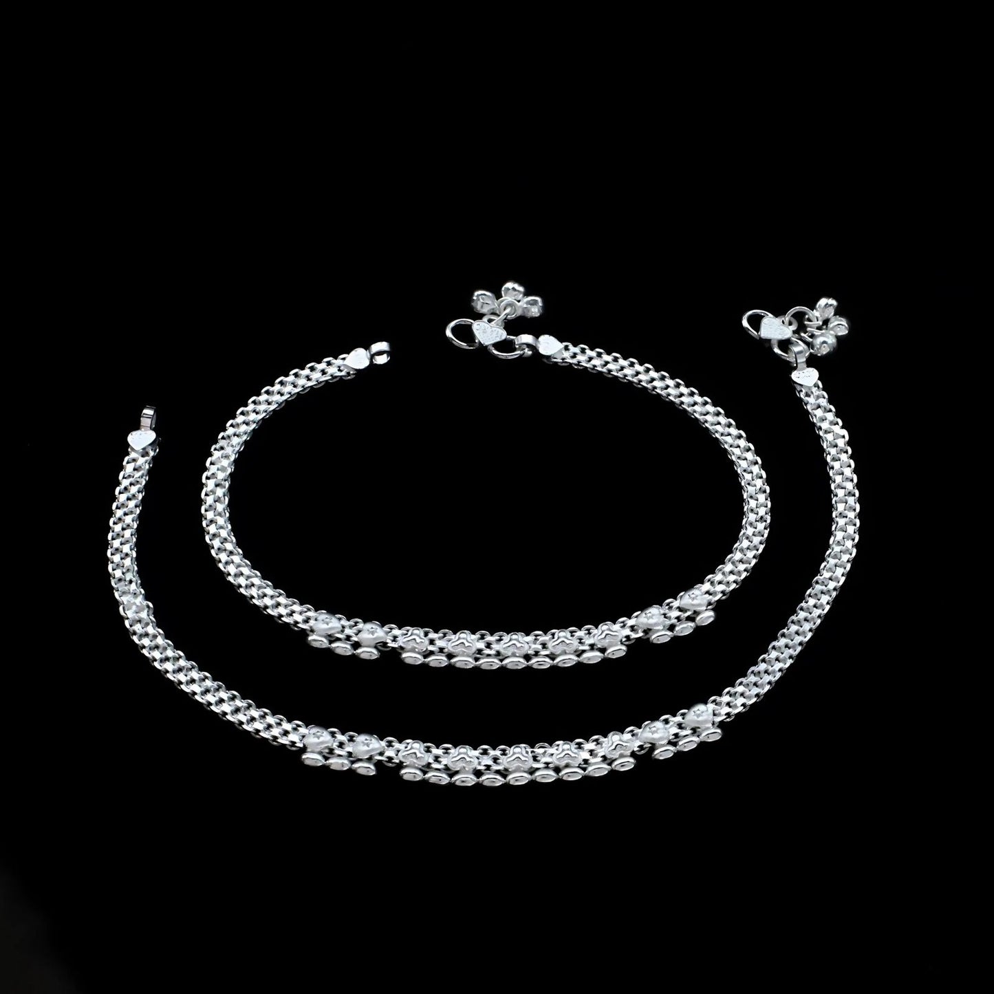 Real Sterling Silver Women gifting Anklet Ankle Bracelet 10.3"