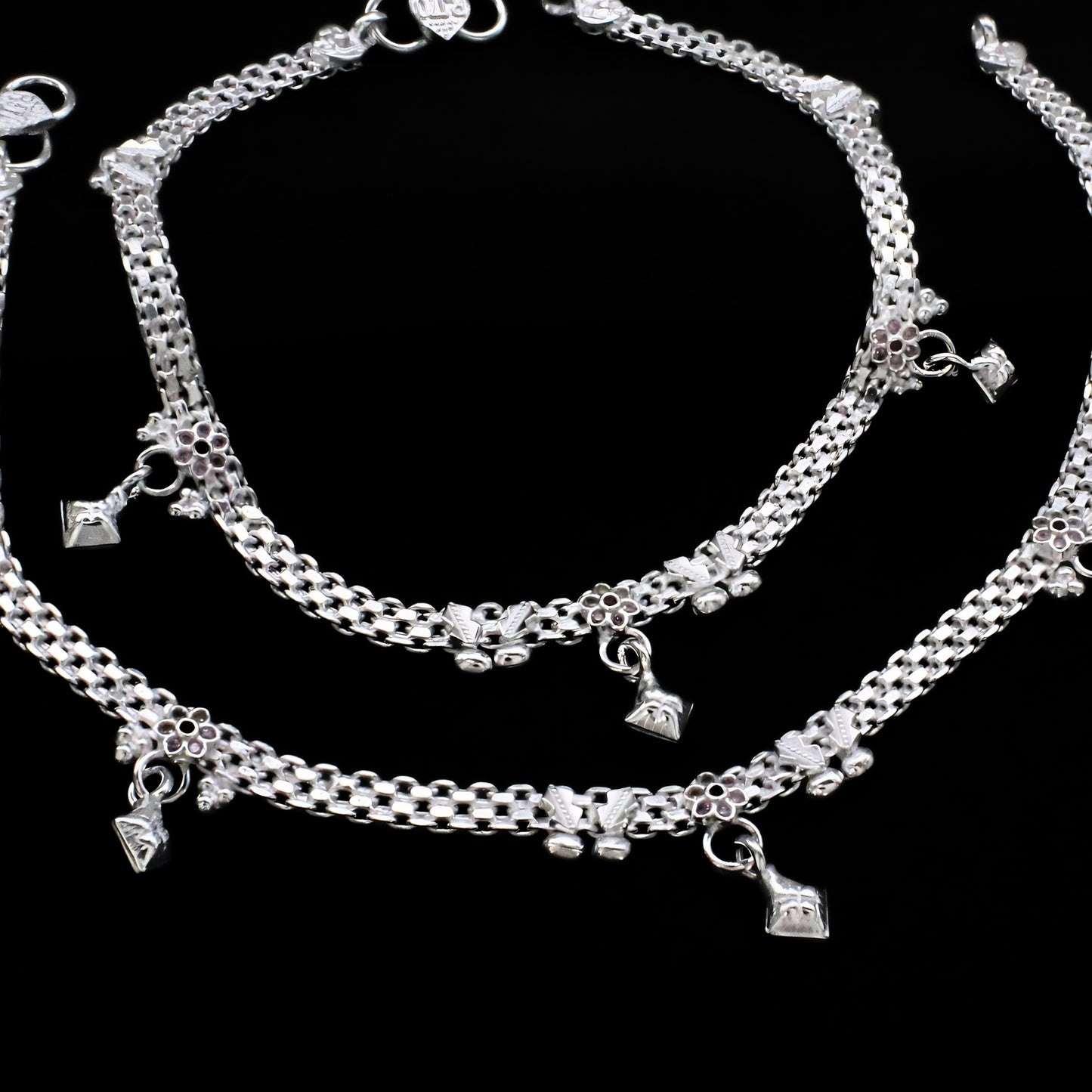 Delicate Real Silver Chain Anklet for Women - Payal