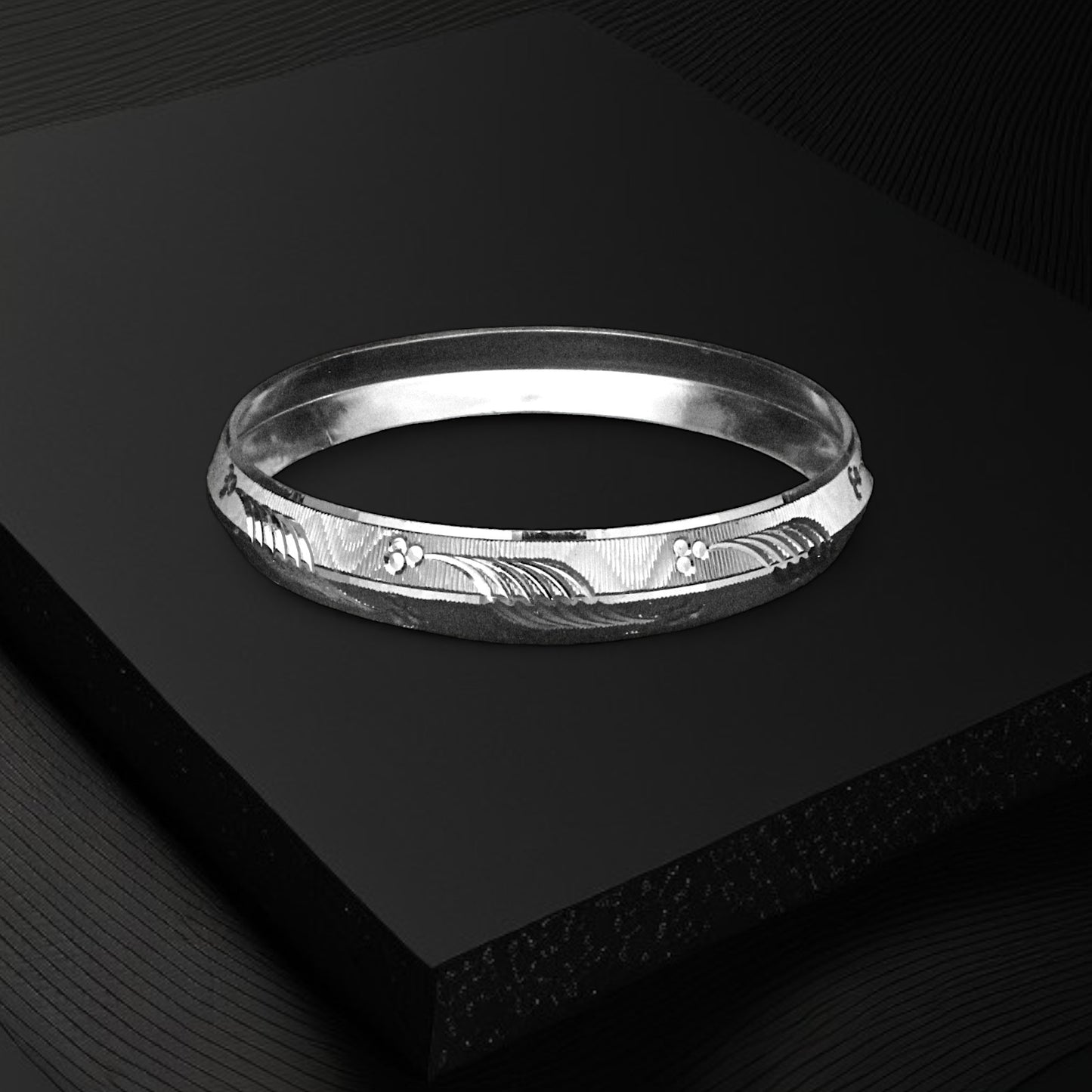 Sterling Silver men's bangle by Karizma Jewels