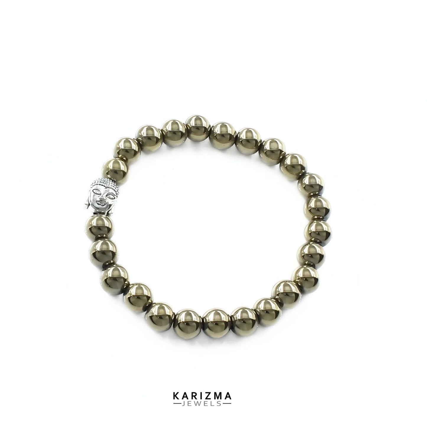 Natural Golden Stones Beads Reiki Healing Buddha face Bracelet