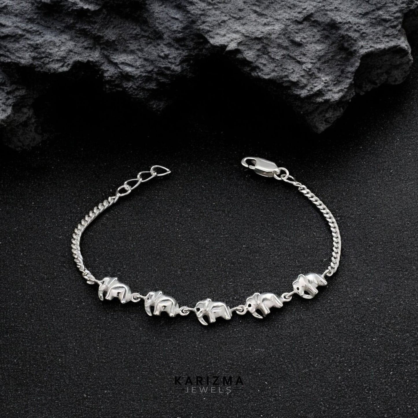 925 Sterling Silver Elephant Charms kids gifting Bracelet Good Luck Gift