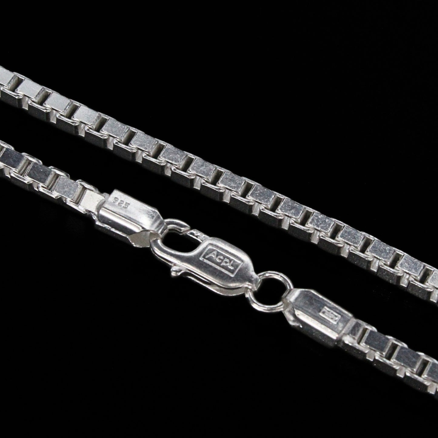 925 Real Sterling Silver Venetian Link Neck Chain 20"
