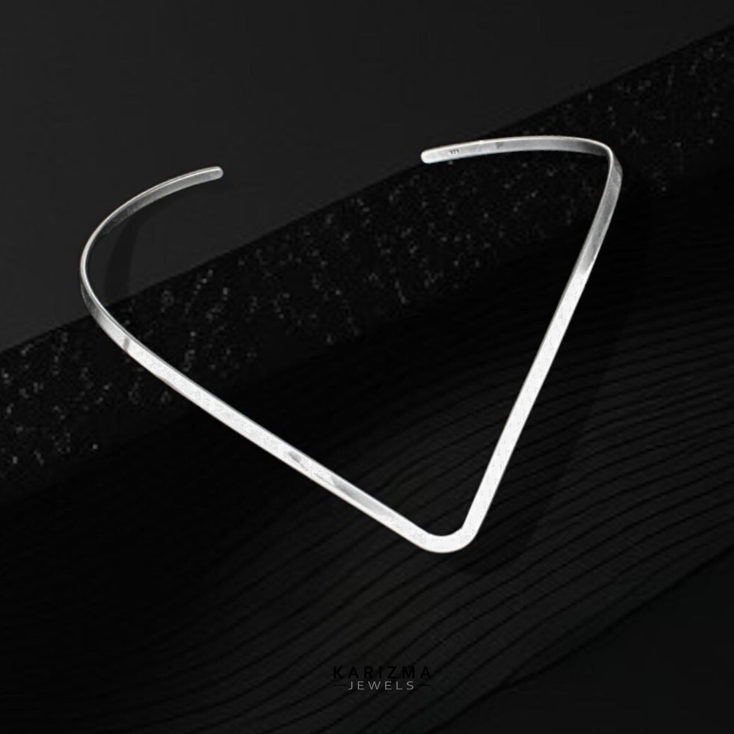 925 Sterling Silver choker Collar Cuff Pattern Women's necklace