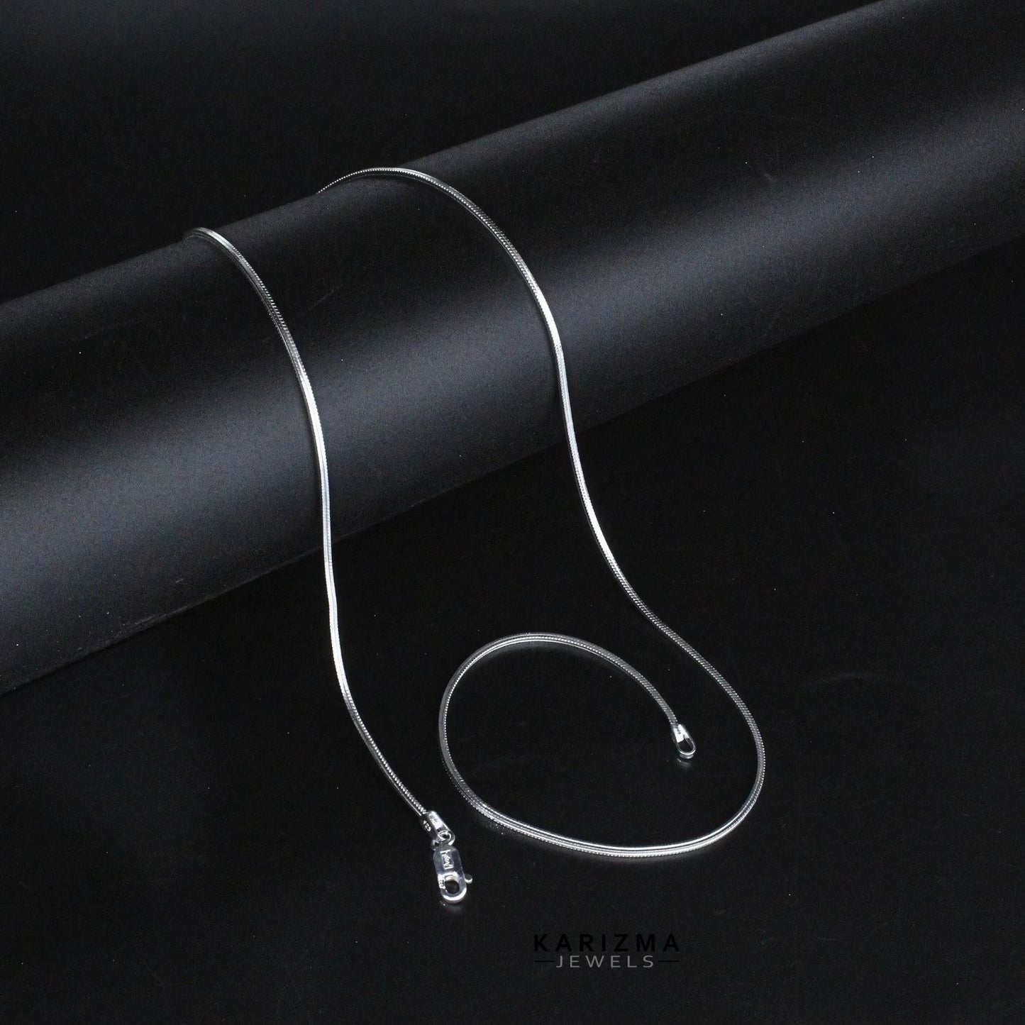 Trendy 925 Sterling Silver Unisex Snake Neck Chain 18"