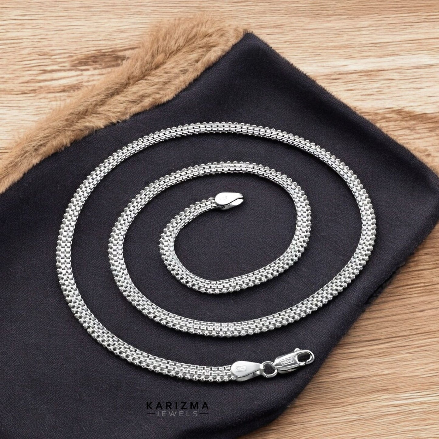 20" Handmade 925 Sterling Silver Unisex Excellent Neck Chain