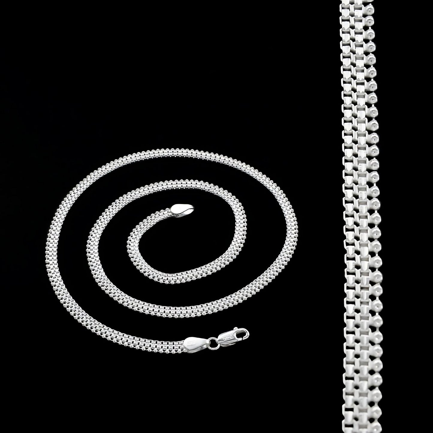 20" Handmade 925 Sterling Silver Unisex Excellent Neck Chain