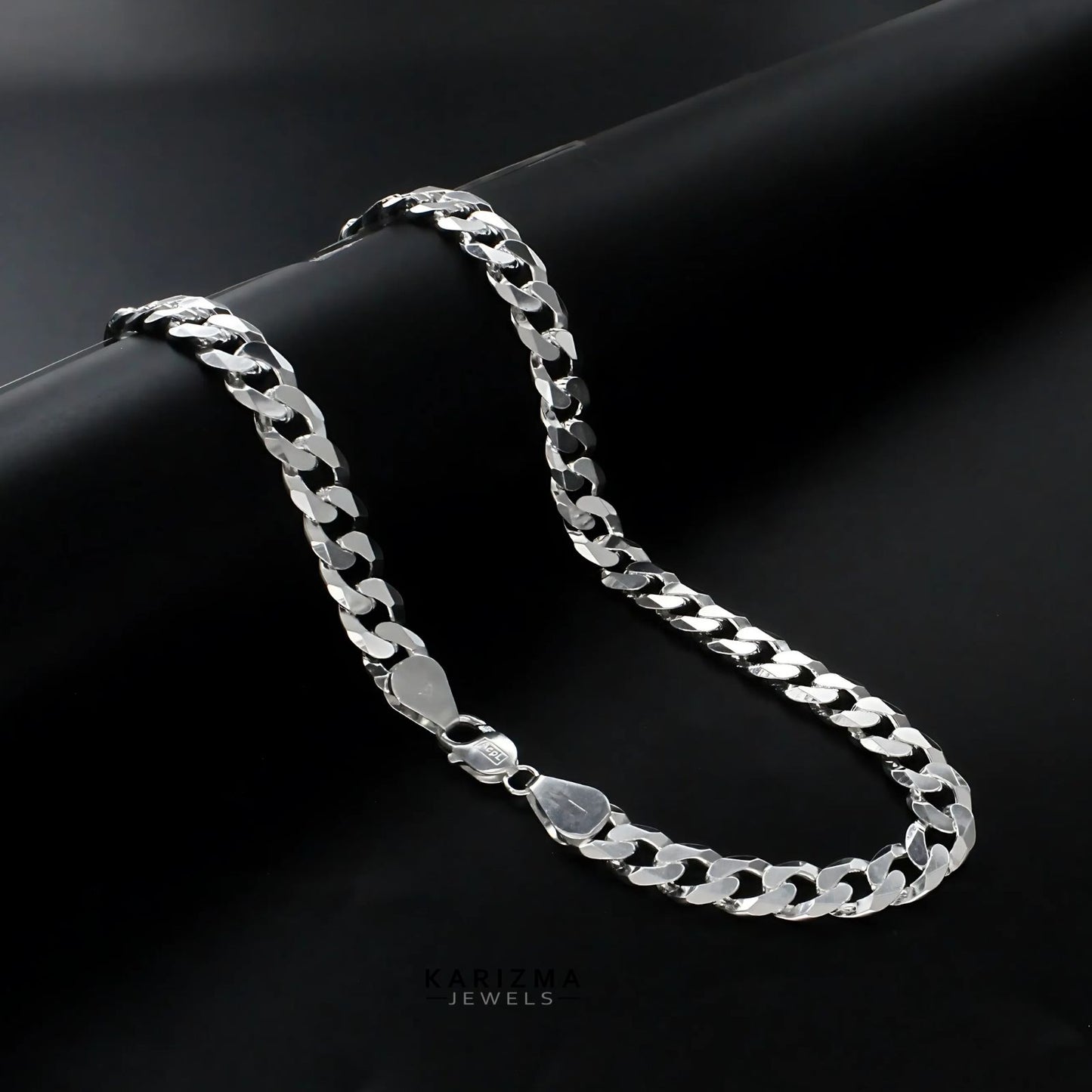 Real 925 Sterling Silver Excellent Cuban Link Men's Neck Chain 20"