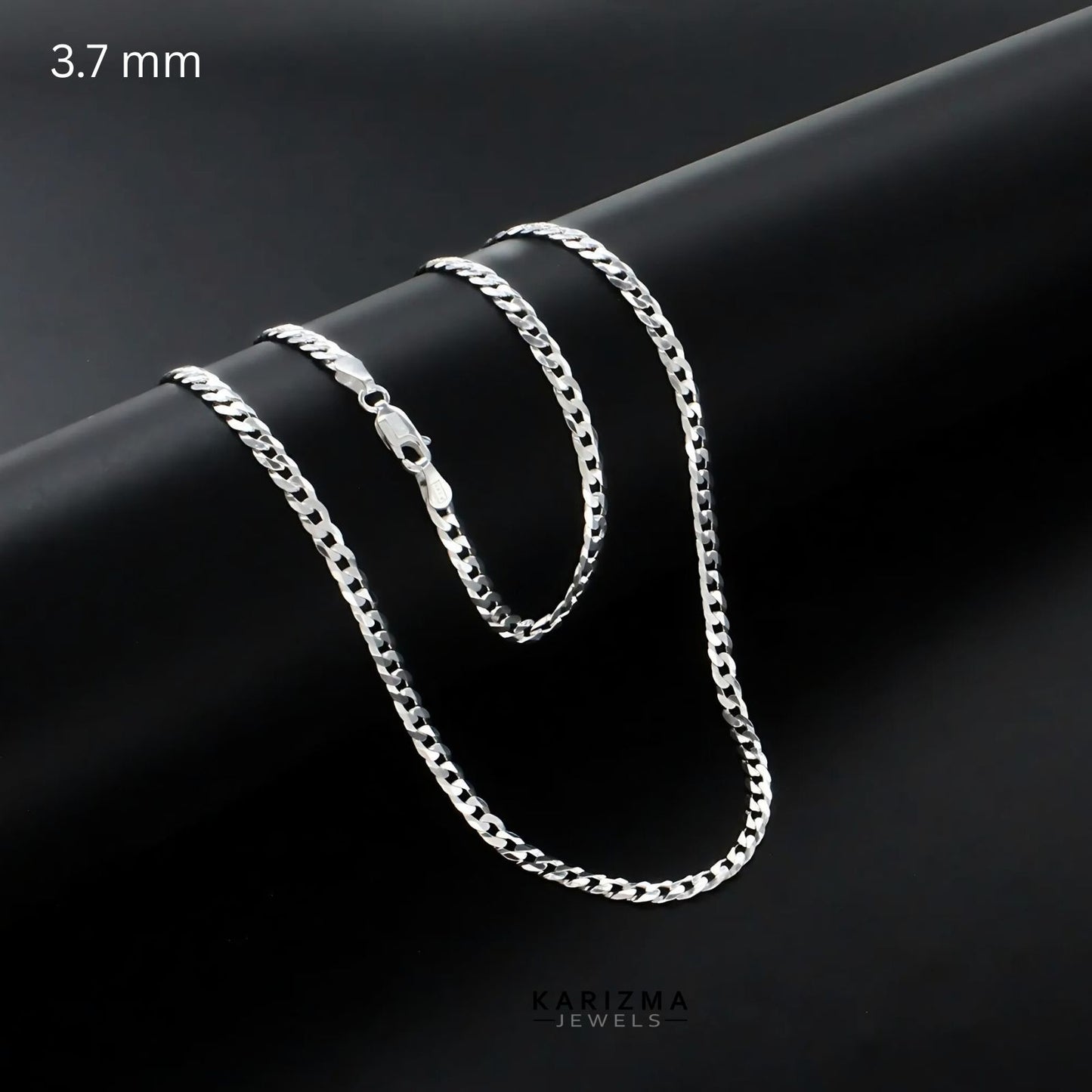 Real 925 Sterling Silver Excellent Cuban Link Neck Chain 20"
