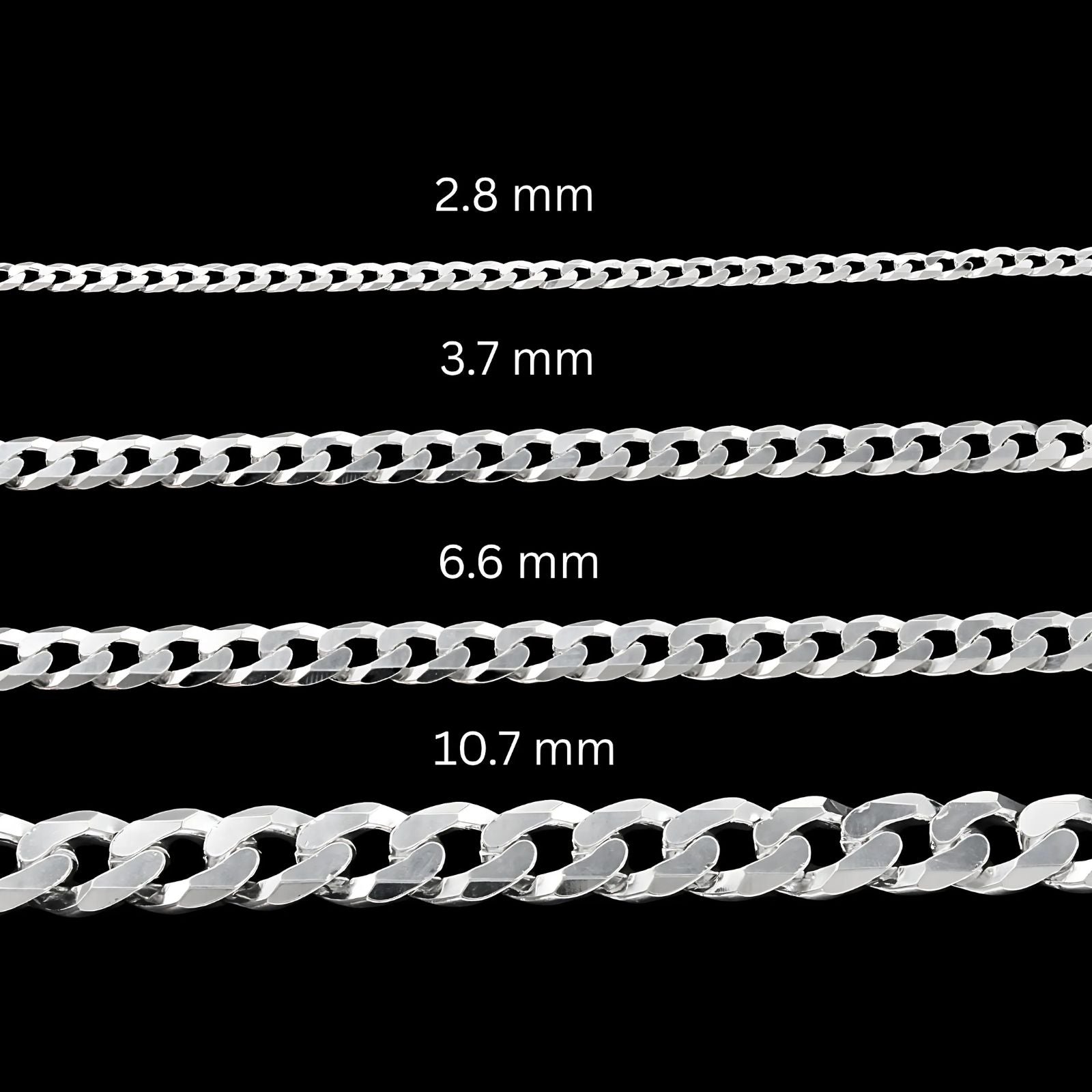 Real 925 Sterling Silver Excellent Cuban Link Neck Chain 20