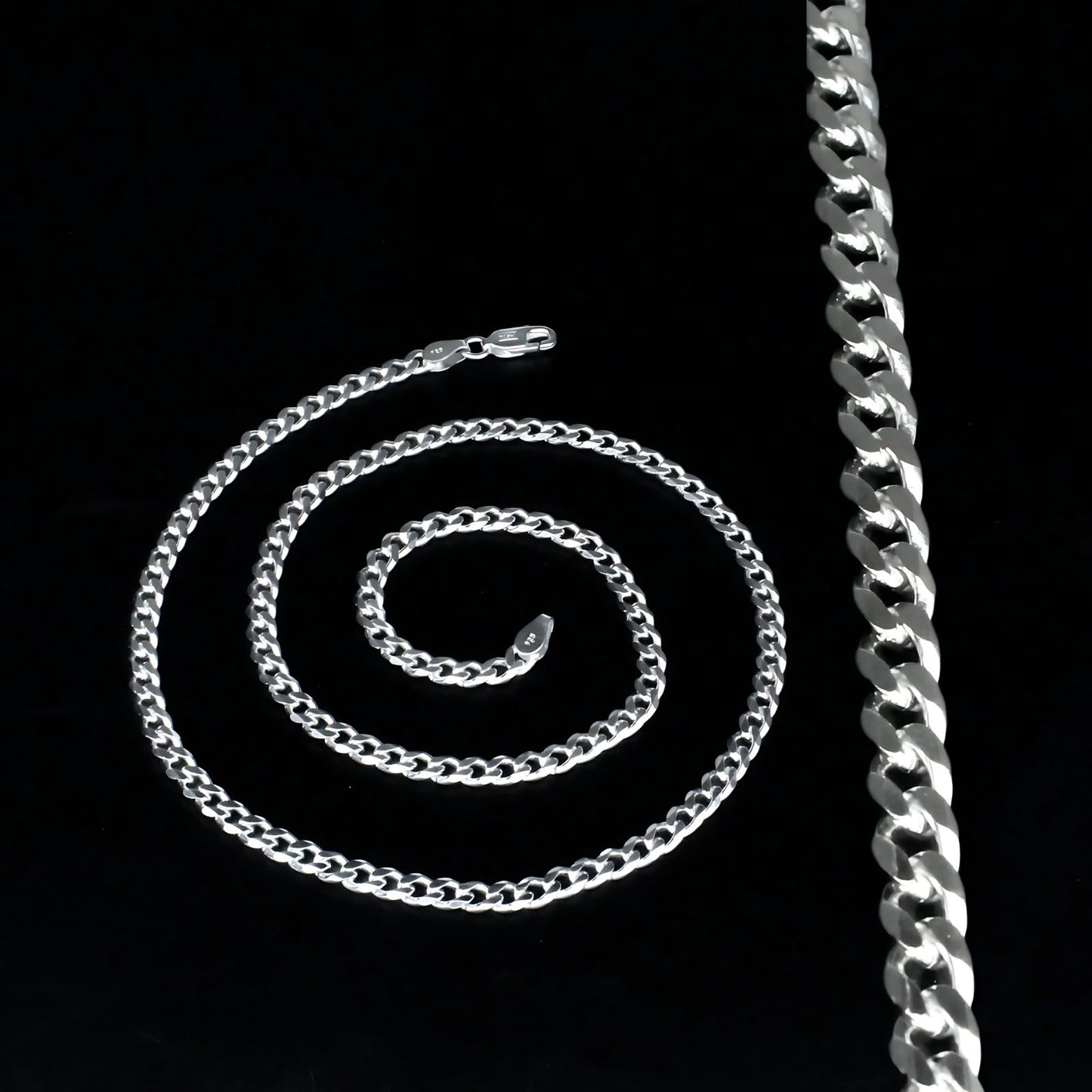 925 Sterling Silver Unisex Cuban Excellent Neck Chain