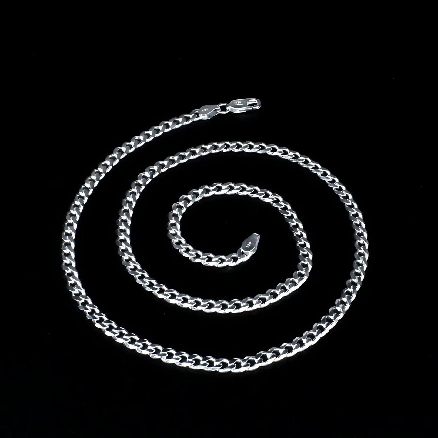 925 Sterling Silver Unisex Cuban Excellent Neck Chain
