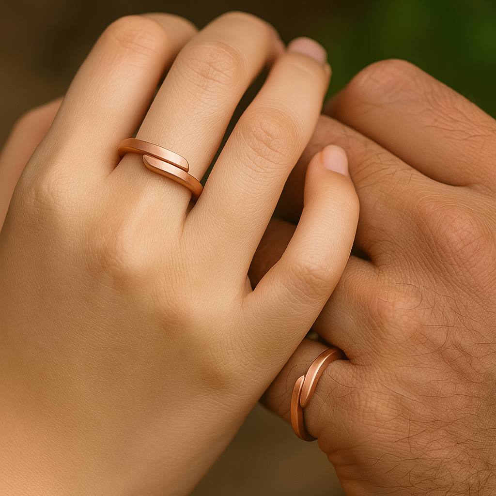 Pure Copper Adjustable Finger Ring used for Ayurvedic and Spiritual growth.
