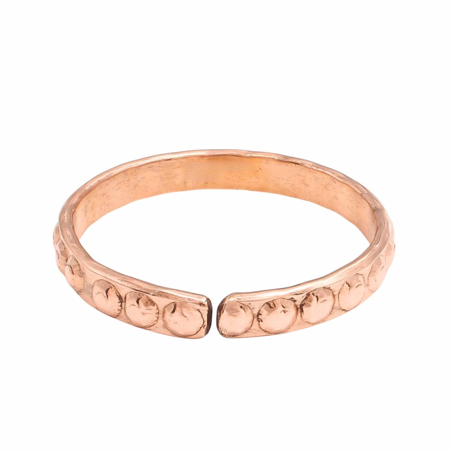Mystic Moon Pattern Pure Copper Cuff Kada Adjustable Bracelet