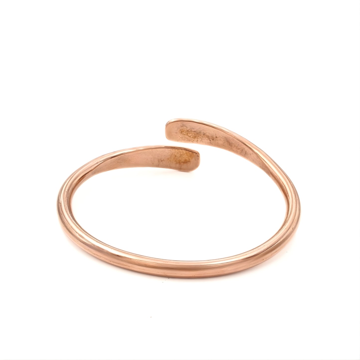 Solid Copper Hammered Tapered Men's Cuff Bracelet