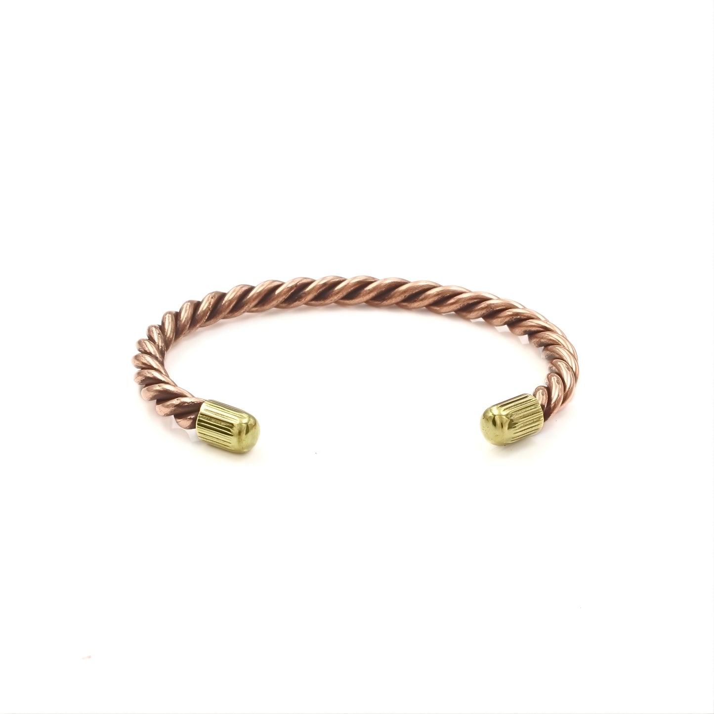 Twisted Copper Brass Cuff Bracelet