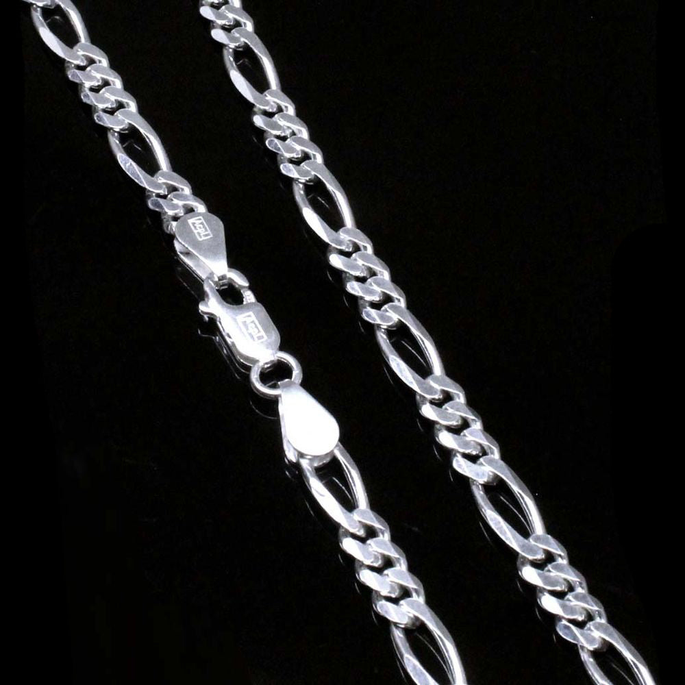 Figaro link Real Sterling Silver Chain 19.8"