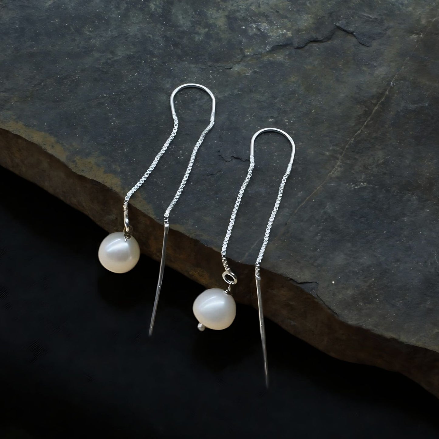 Sui Dhaga Earrings with White Pearl for Girls And Women