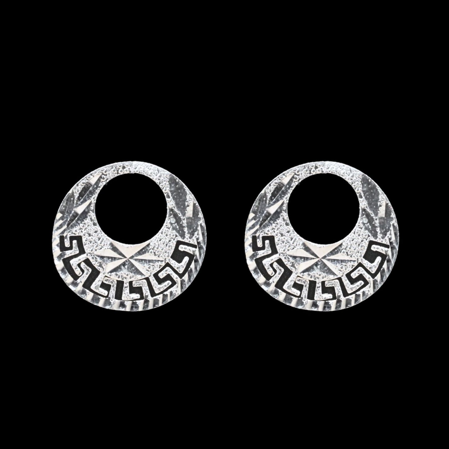 Indian Style 925 Real Silver Round Moon Shaped Nattiyan (Nanti) men women earring