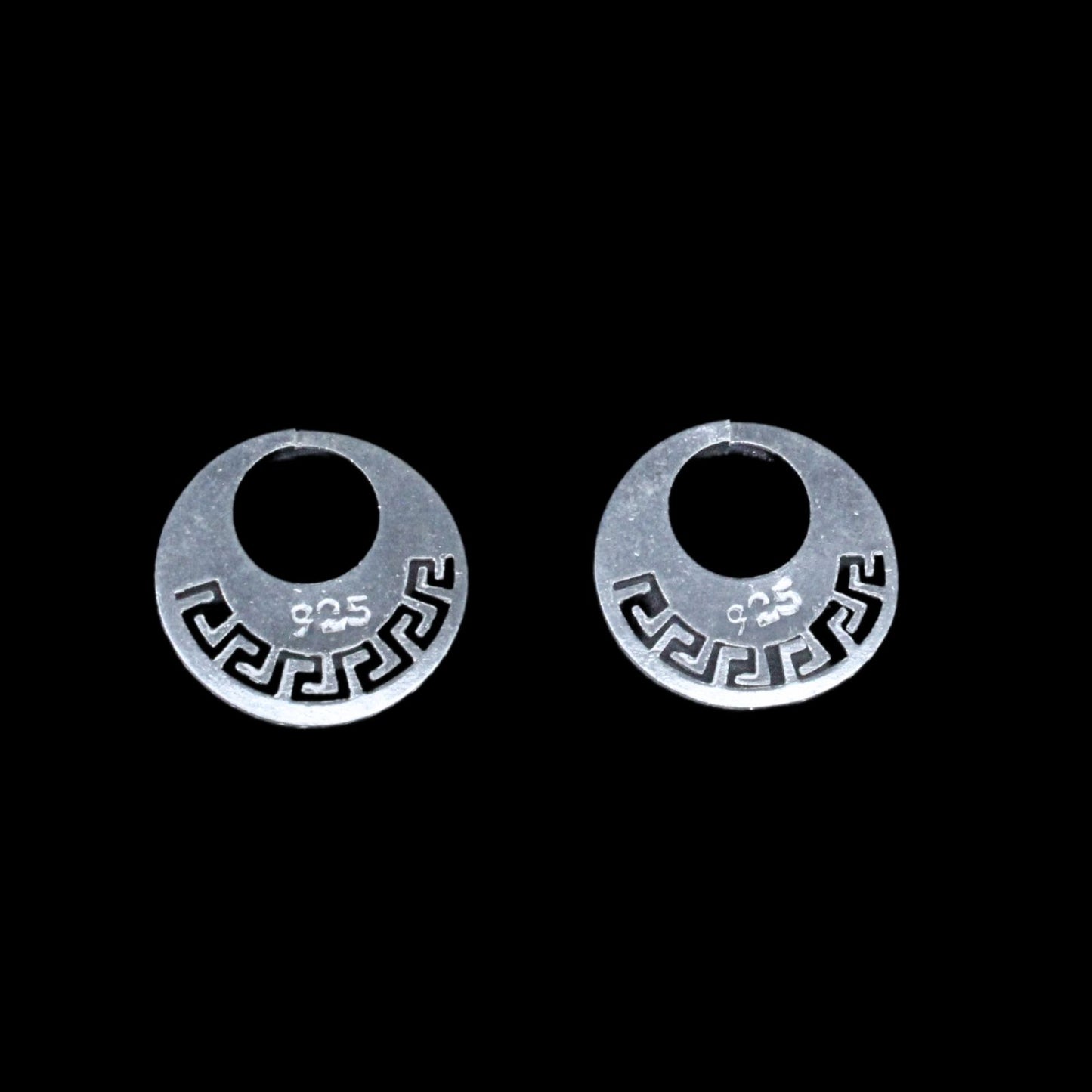 Indian Style 925 Real Silver Round Moon Shaped Nattiyan (Nanti) men women earring