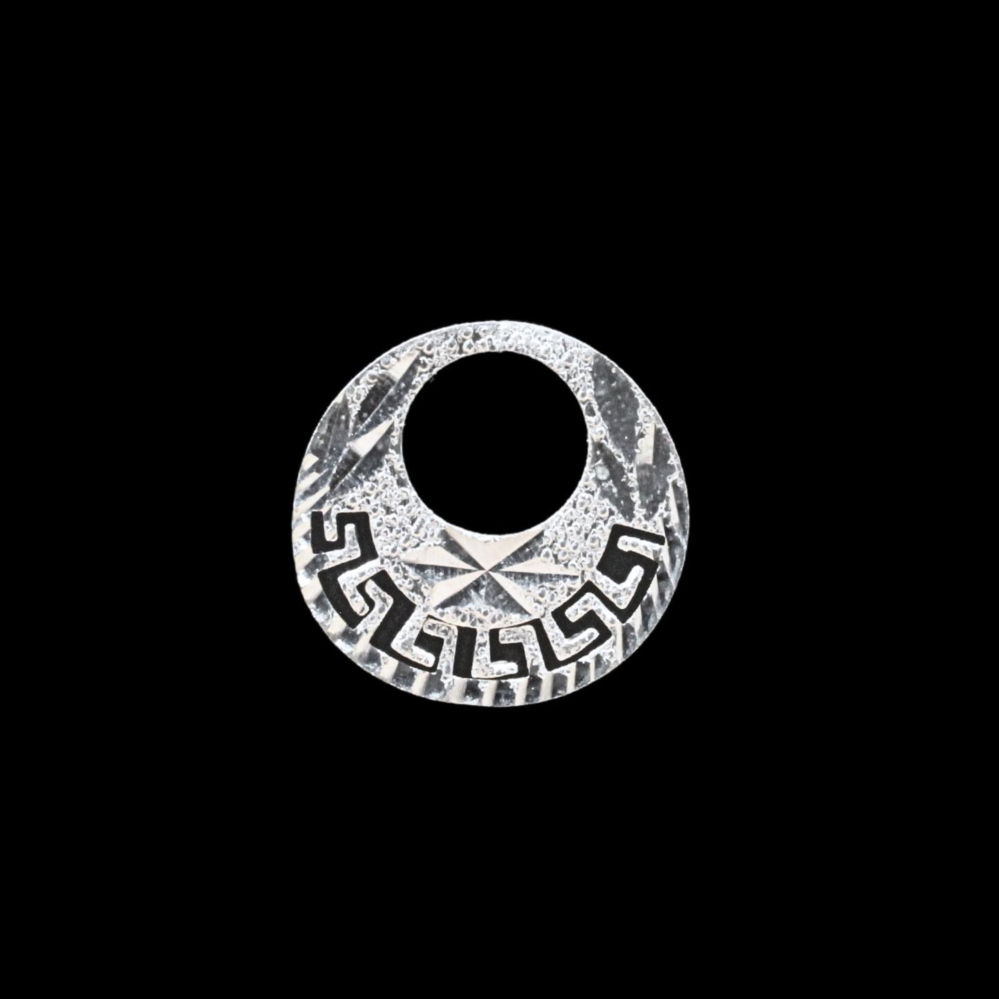 Indian Style 925 Real Silver Round Moon Shaped Nattiyan (Nanti) men women earring