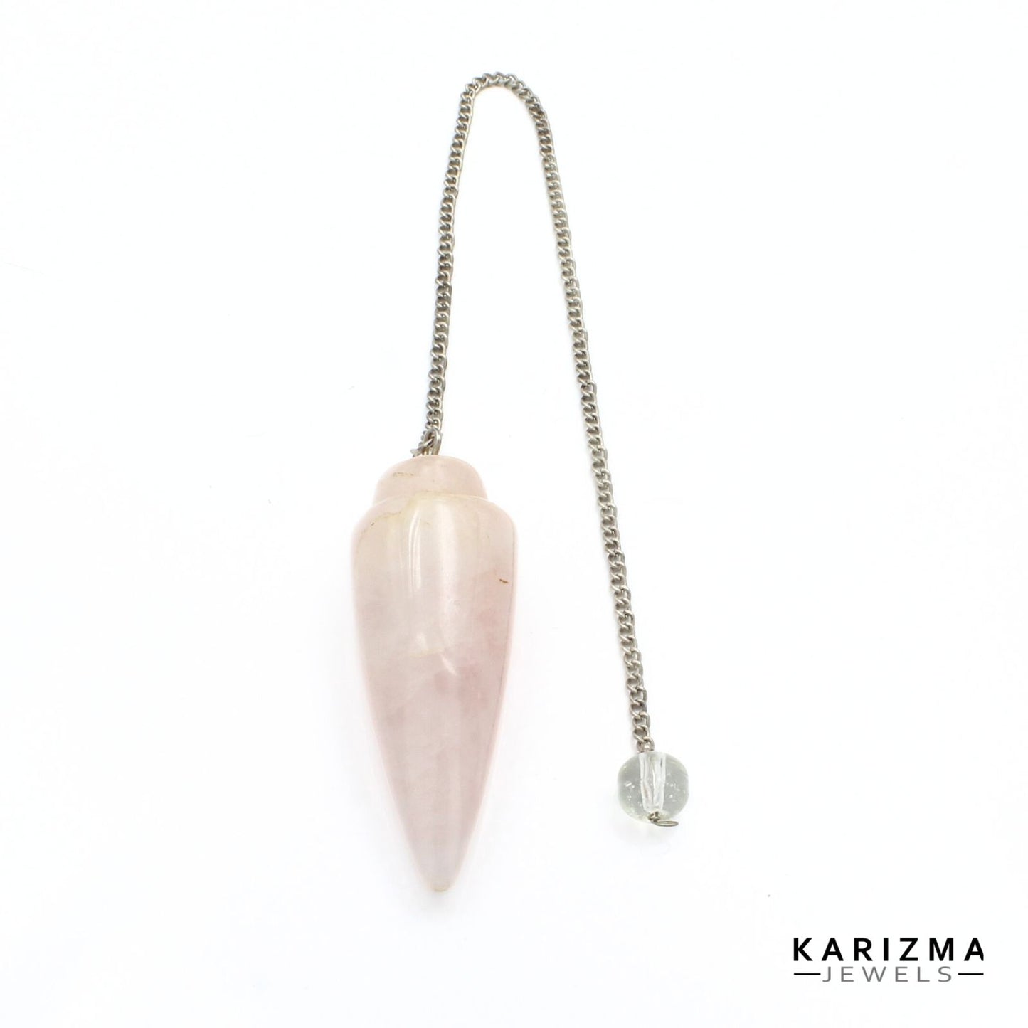 96.4CT Natural Rose Quartz Polished Point Pendulum Dowser Healing Reiki